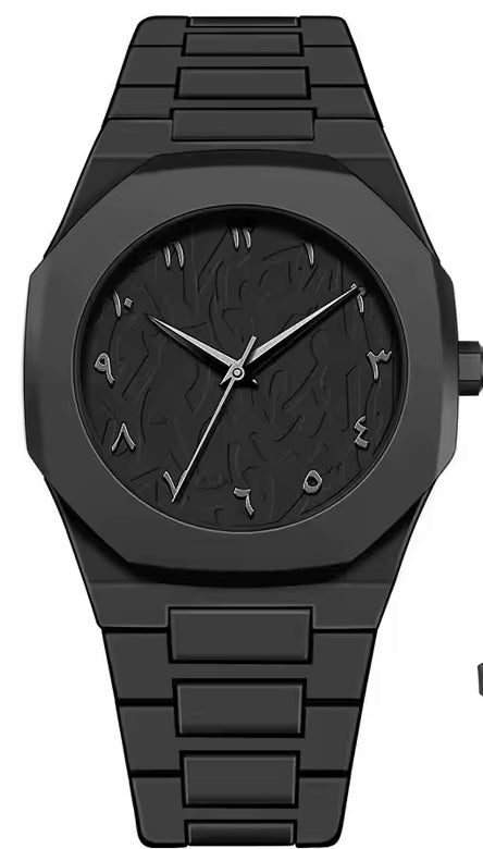 Arabic Styled Numeral Dial Minimalist Plastic Waterproof Watch