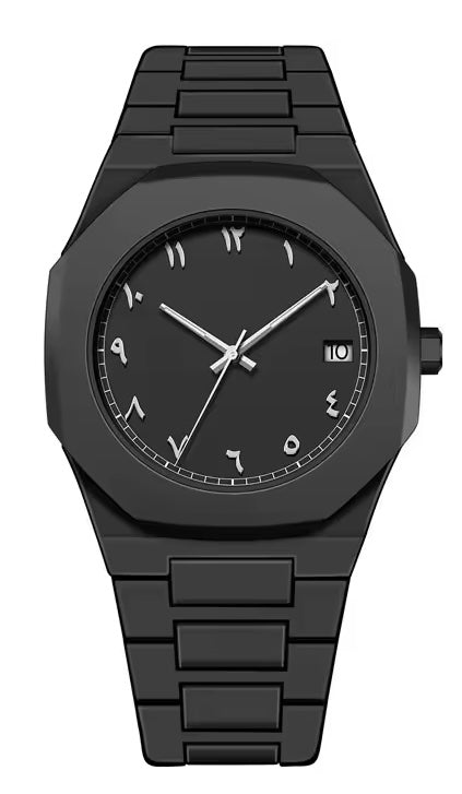 Arabic Styled Numeral Dial Minimalist Plastic Waterproof Watch