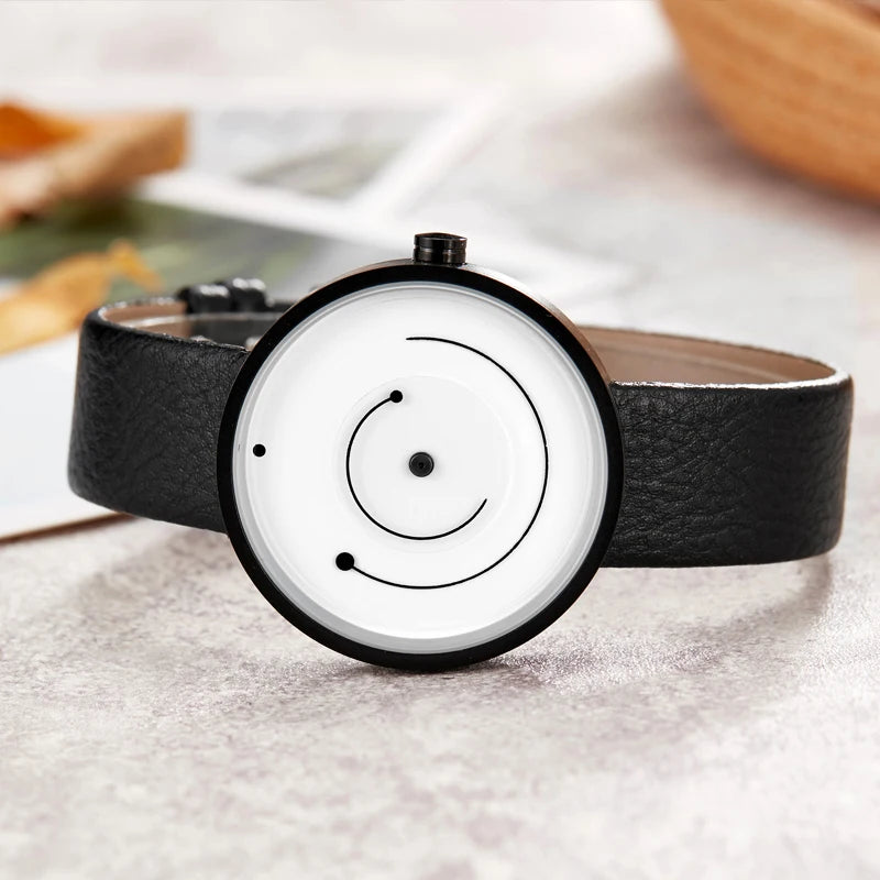 Orthodox Point Style Leather Casual Business Wristwatch