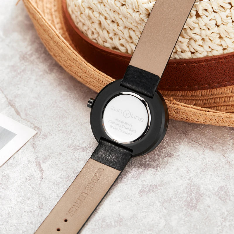 Orthodox Point Style Leather Casual Business Wristwatch