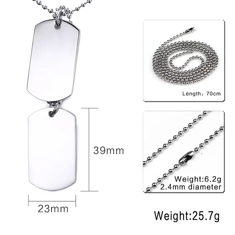 Vnox Stainless Steel Double Dog Tag