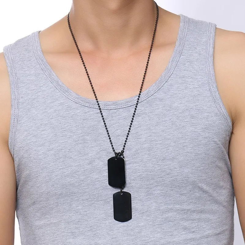Vnox Stainless Steel Double Dog Tag