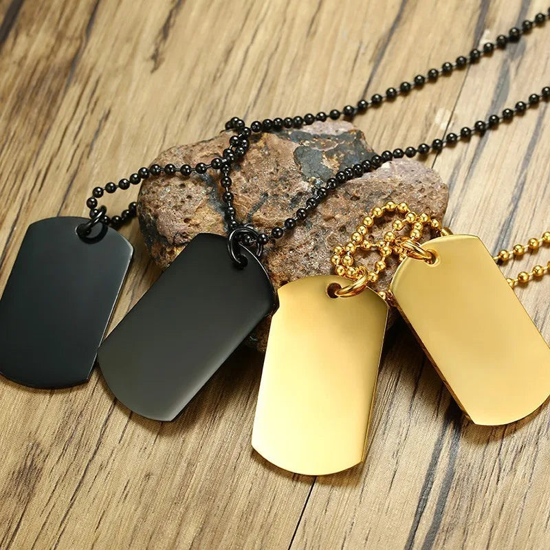 Vnox Stainless Steel Double Dog Tag