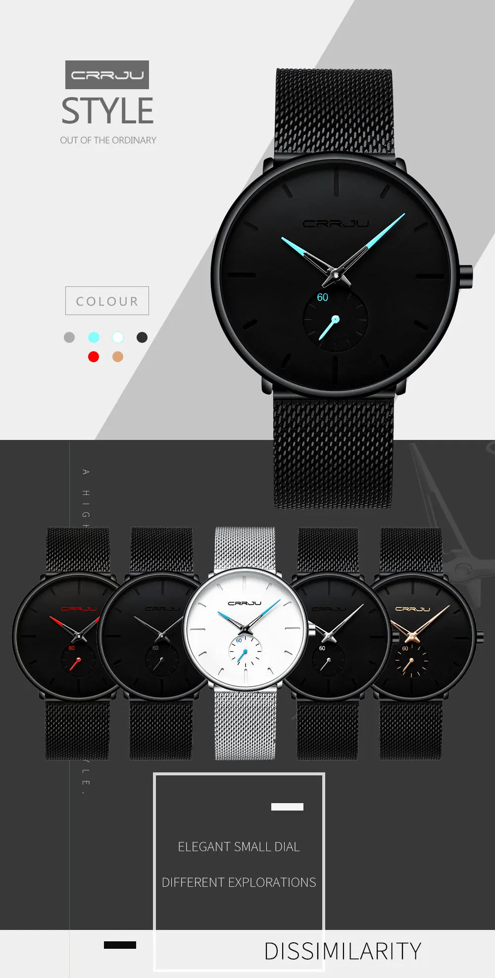 CR Ultra Thin Dial Quartz Watch