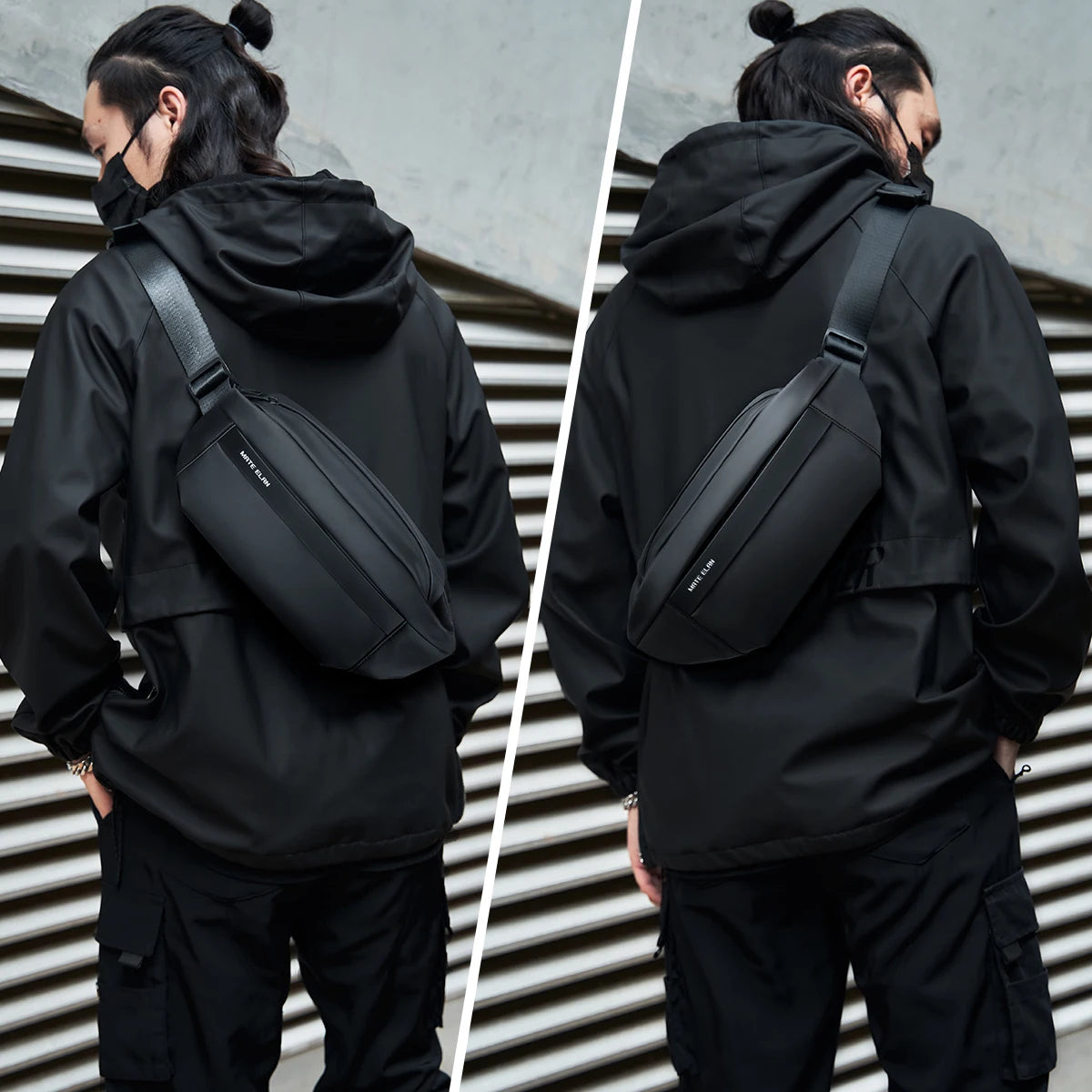 Waterproof Chest Bag, Solid Crossbody Bag for Travel & Sports