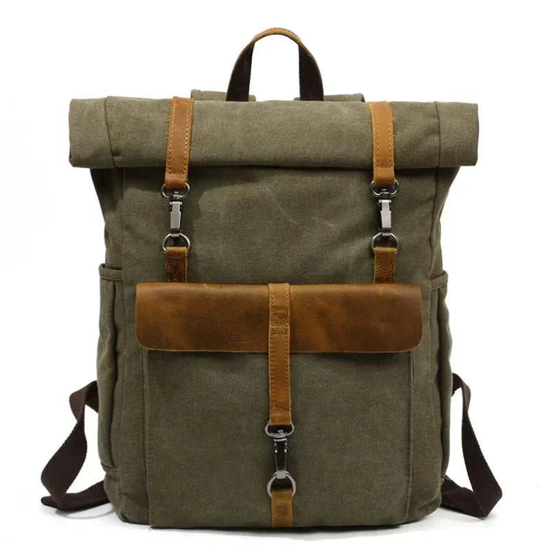 Canvas Leather Backpack