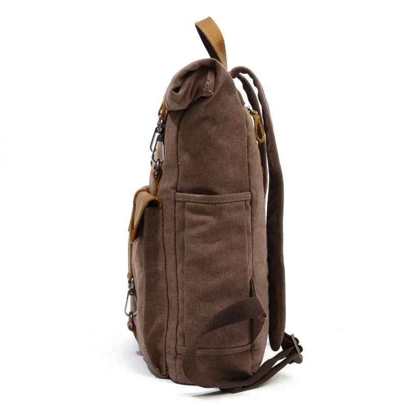 Canvas Leather Backpack