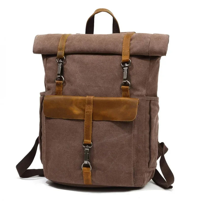 Canvas Leather Backpack