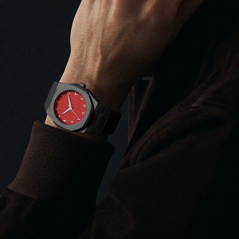 Arabic Styled Numeral Dial Minimalist Plastic Waterproof Watch