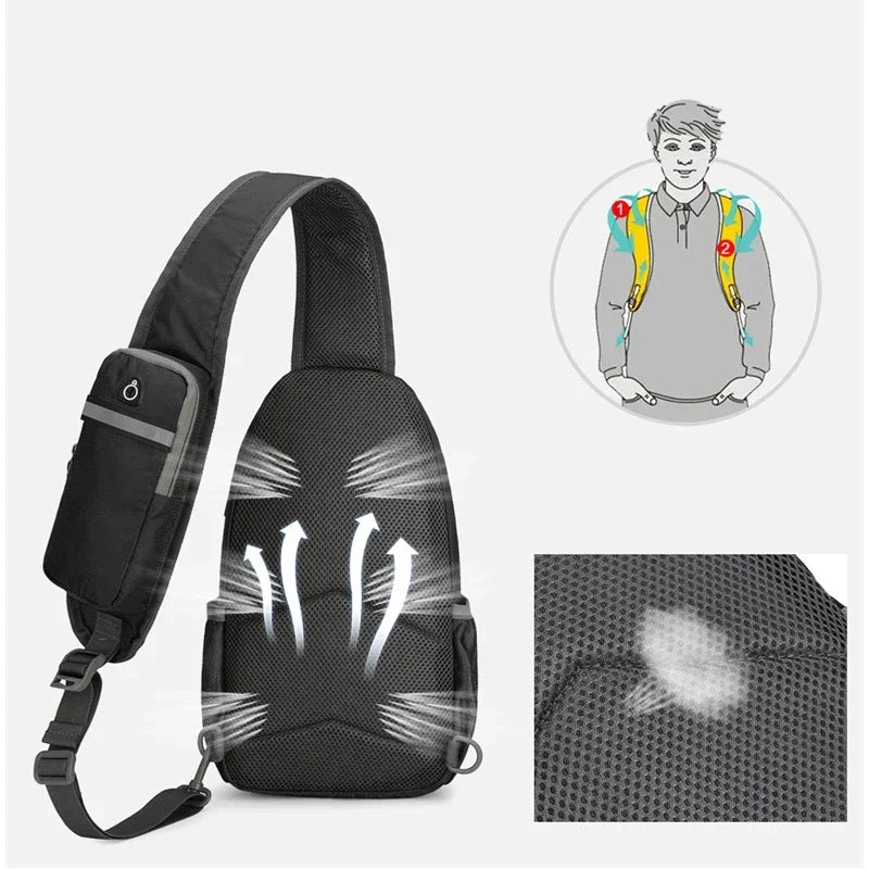 Shoulder Backpack Sling & Chest Crossbody Bag