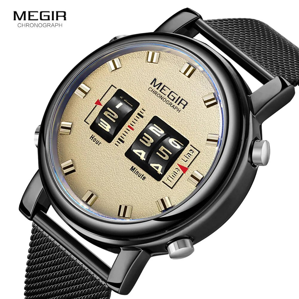 Military Inspired Sport Roller Pointer Quartz Strapped Wristwatch
