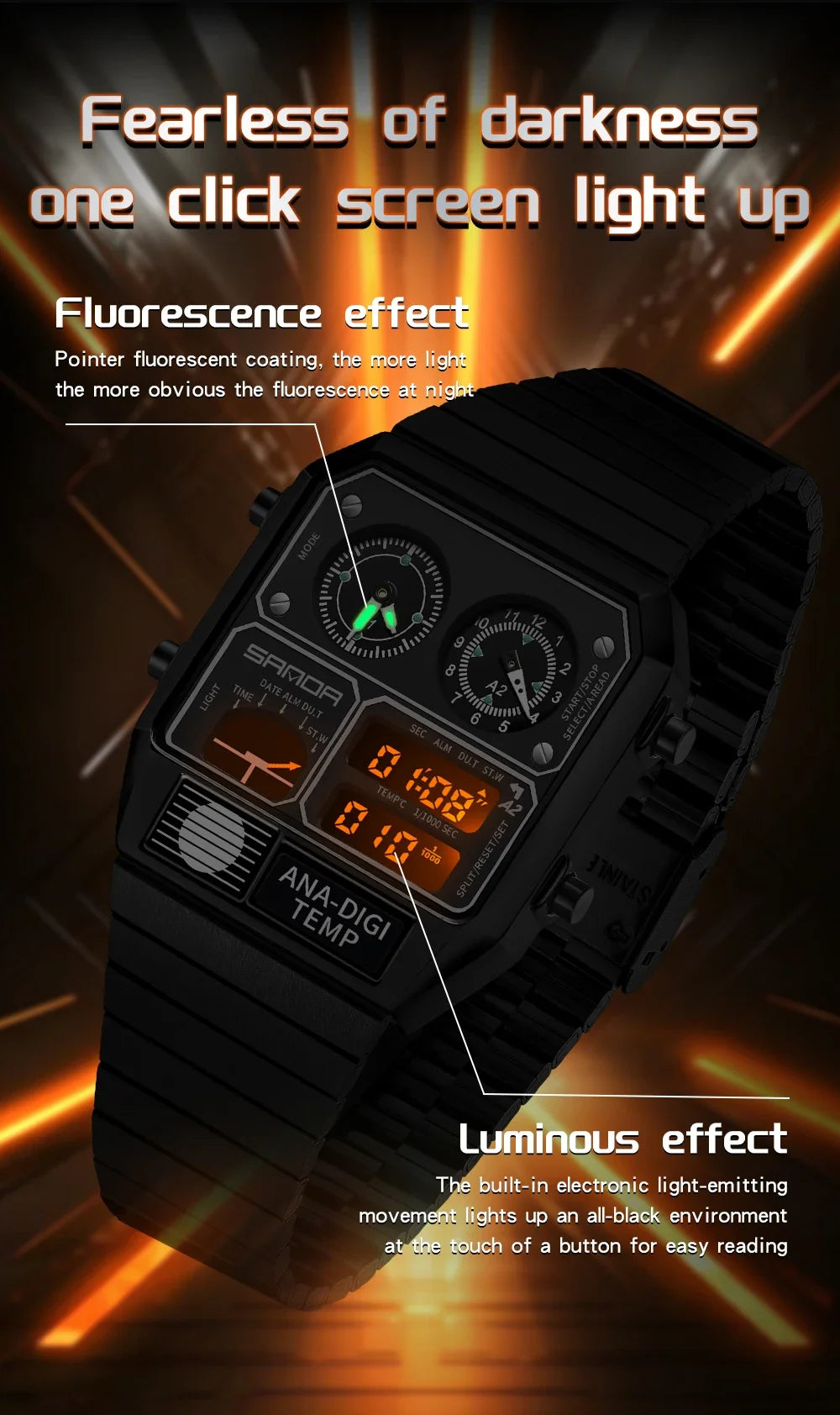 SAND Dual Monitor Electronic LED Night Watch