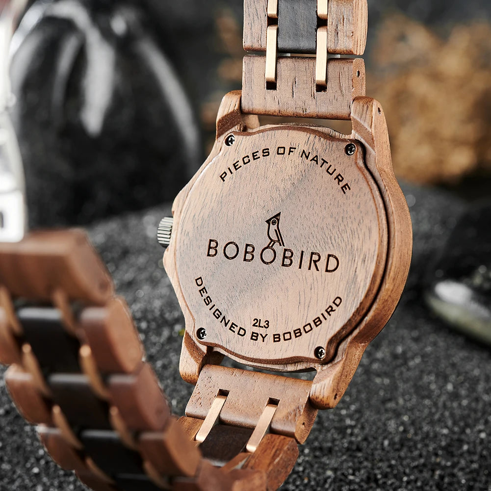 BBRD Leaf Dial Wooden Wristwatch