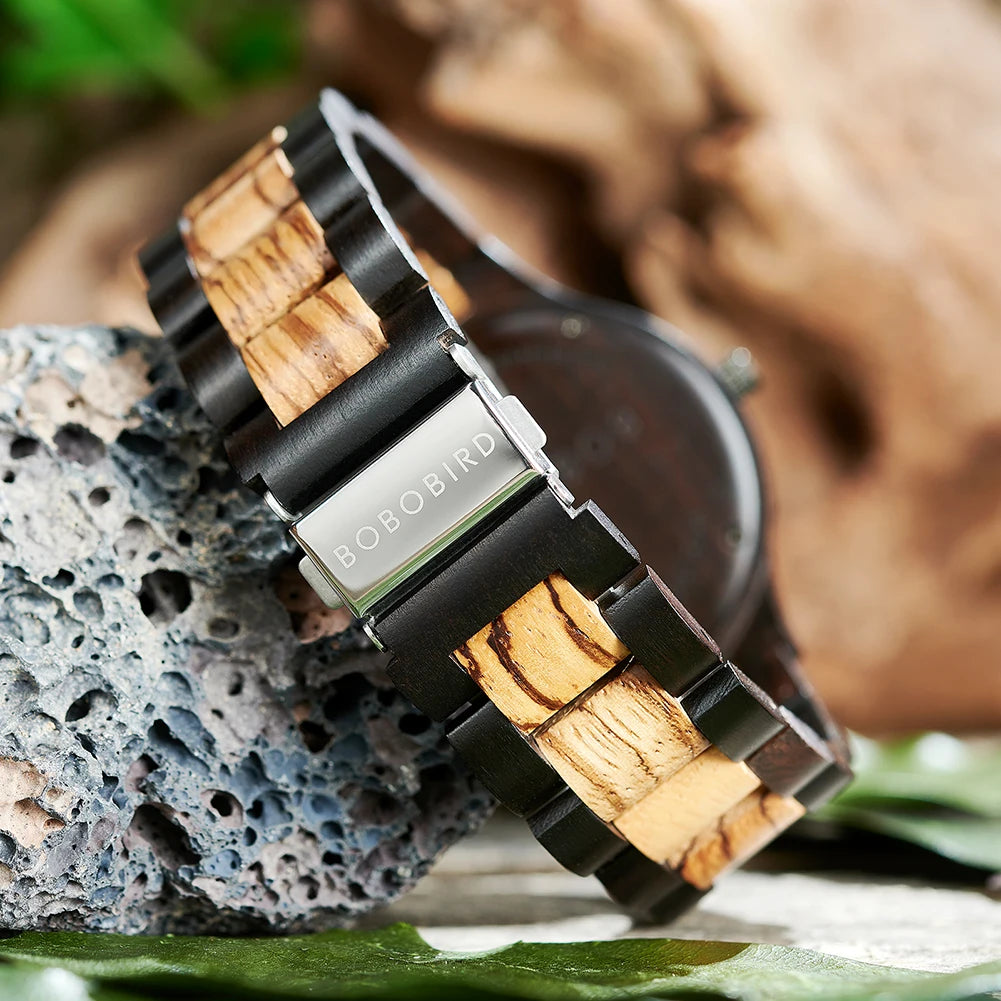 BBRD Leaf Dial Wooden Wristwatch