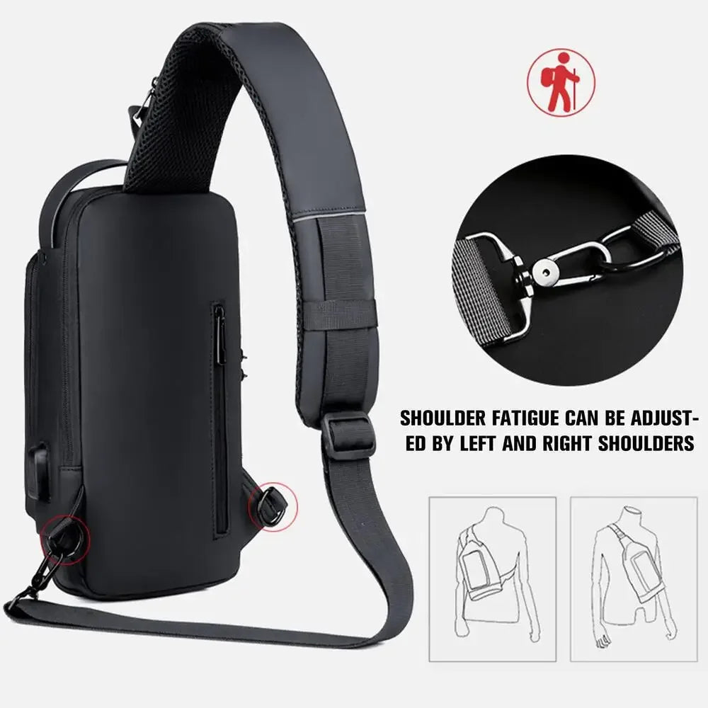 Chest Bag & Shoulder Crossbody Package Bags Oxford Style Sling Pack