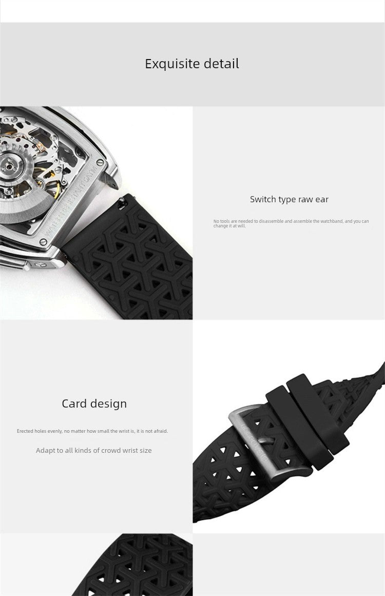 Ciga Design Skeleton Dial Silicone Strap