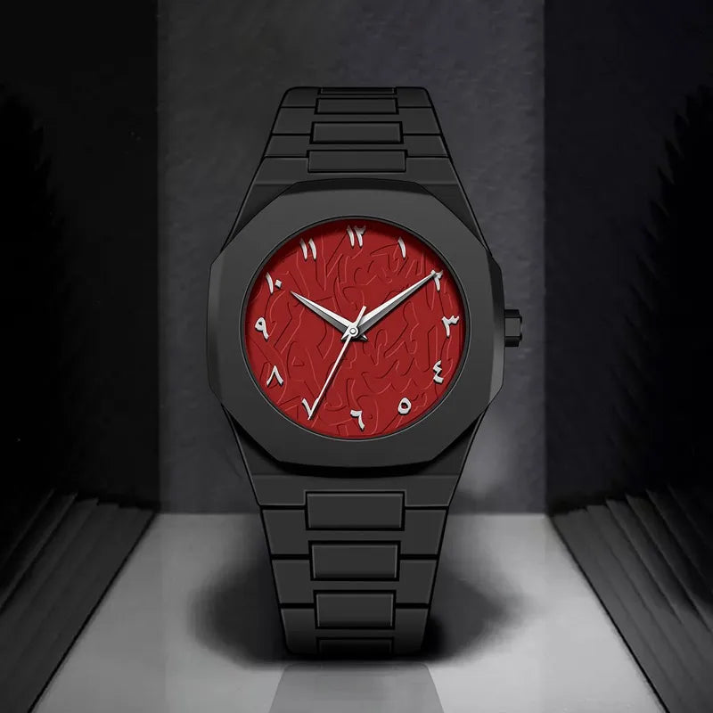 Arabic Styled Numeral Dial Minimalist Plastic Waterproof Watch
