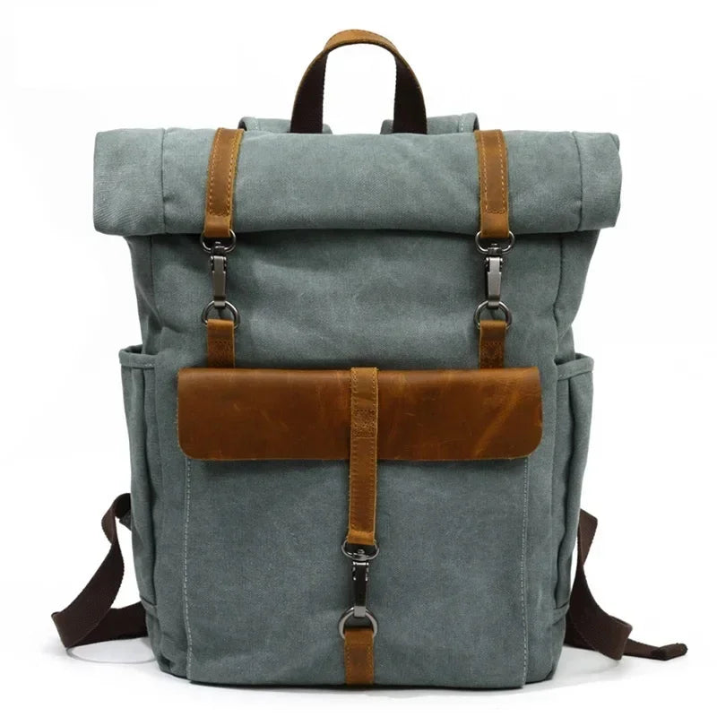 Canvas Leather Backpack