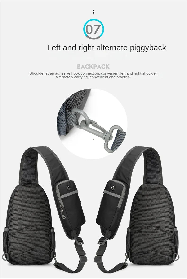 Shoulder Backpack Sling & Chest Crossbody Bag