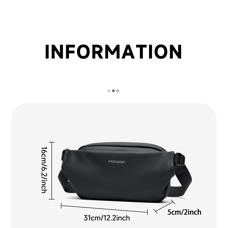 Waterproof Chest Bag, Solid Crossbody Bag for Travel & Sports