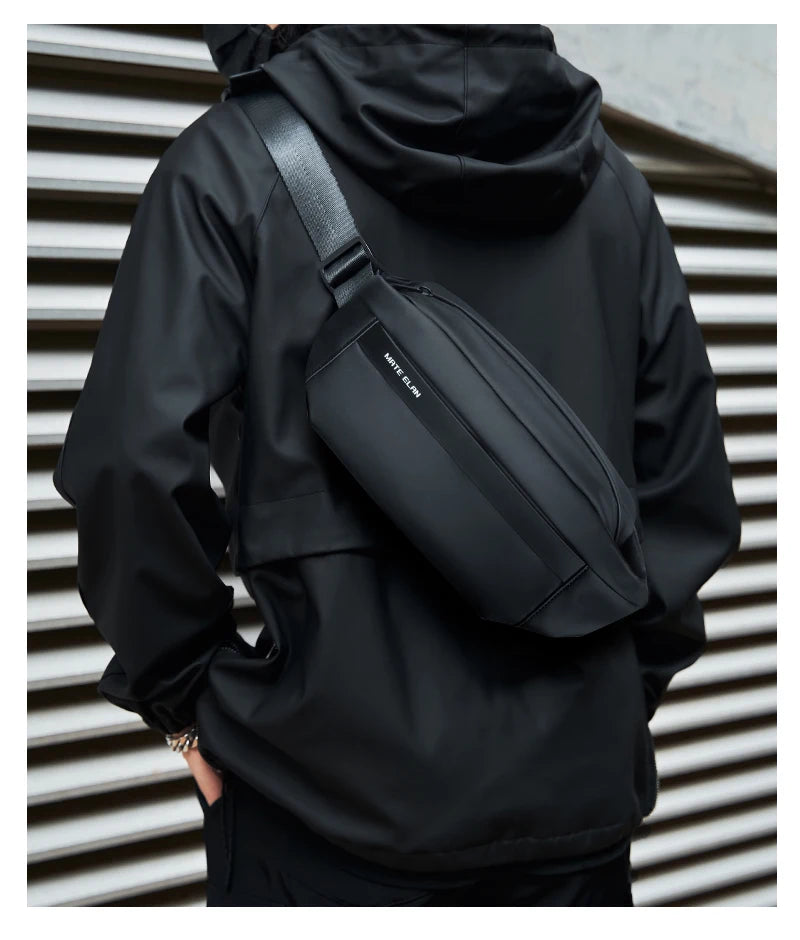 Waterproof Chest Bag, Solid Crossbody Bag for Travel & Sports