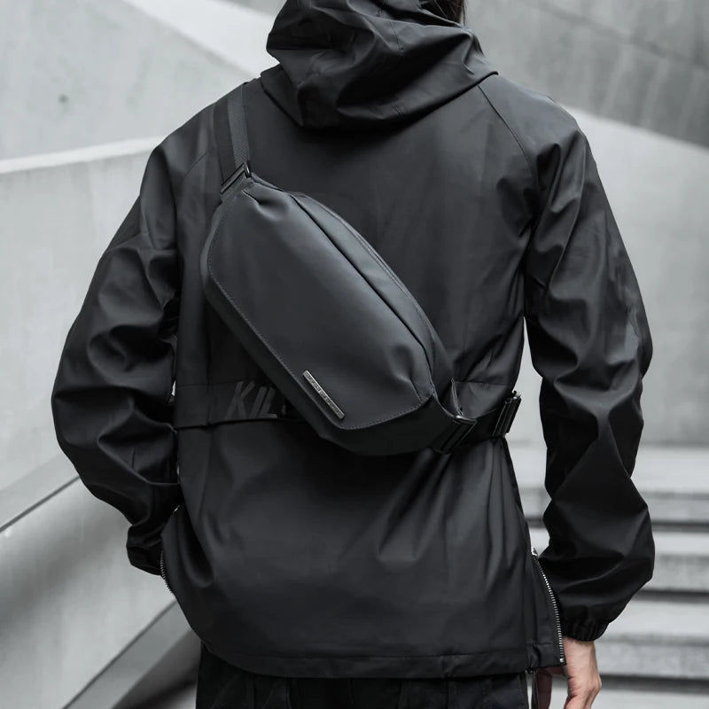 Waterproof Chest Bag, Solid Crossbody Bag for Travel & Sports