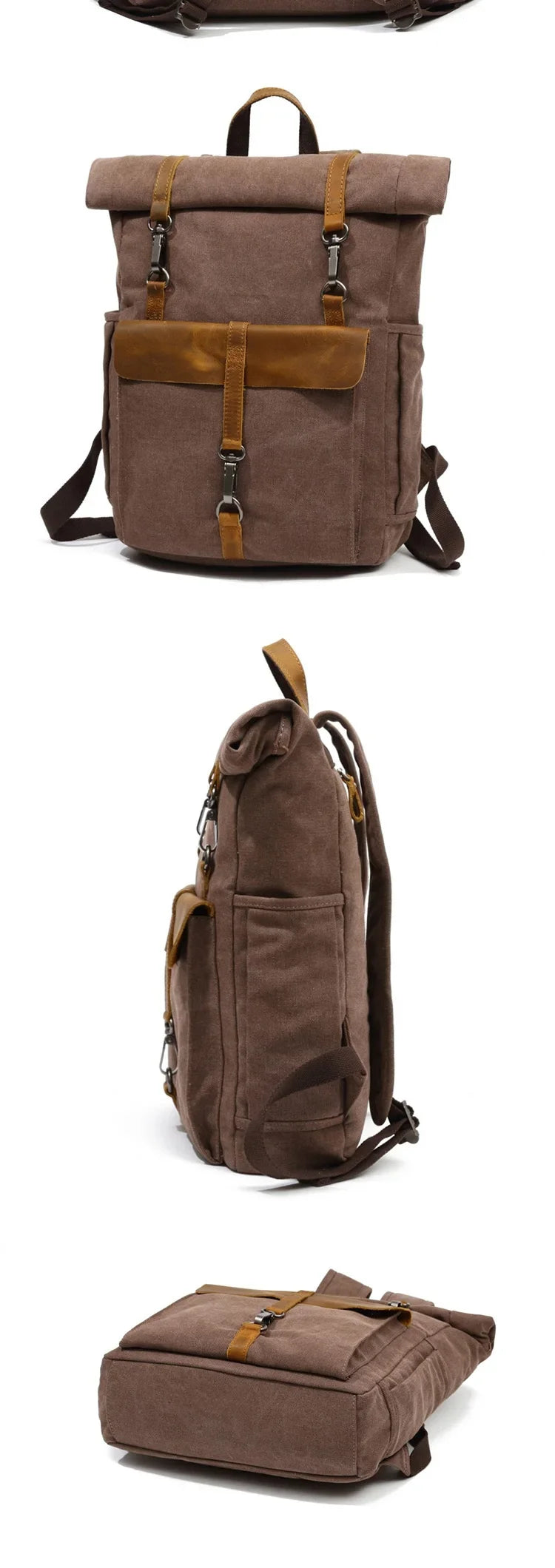 Canvas Leather Backpack