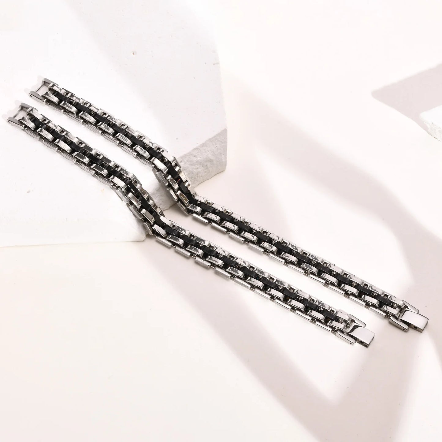 Vnox Stylish Strap Chain Bracelets