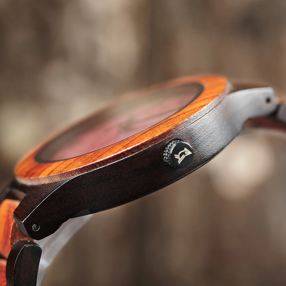 BBRD Leaf Dial Wooden Wristwatch