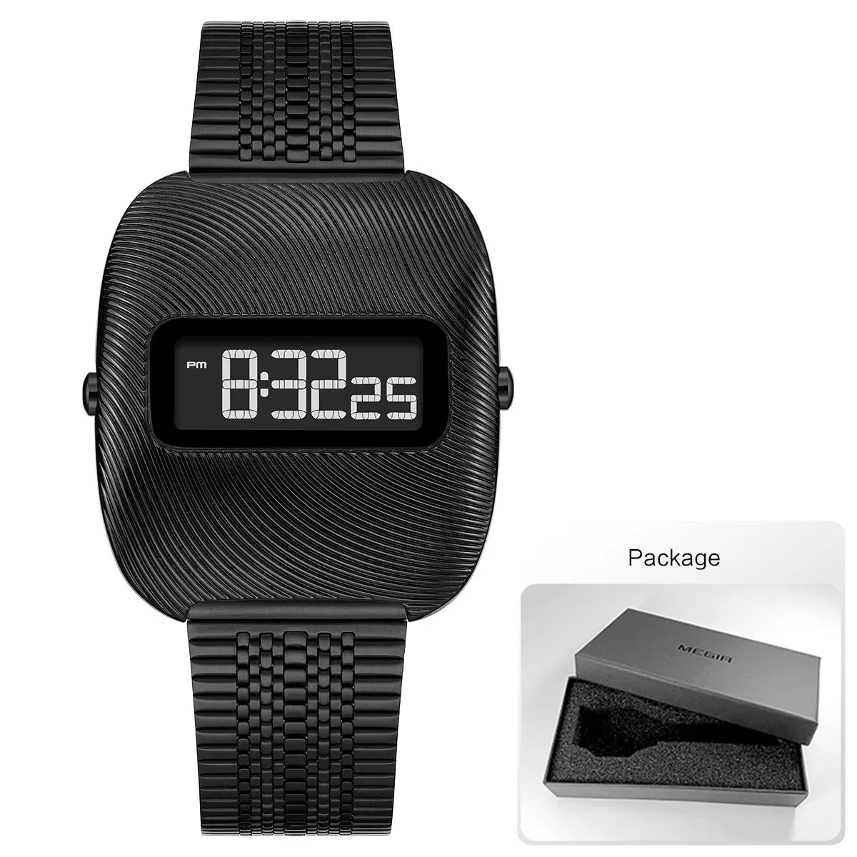 Oval Design Digital Wristwatch
