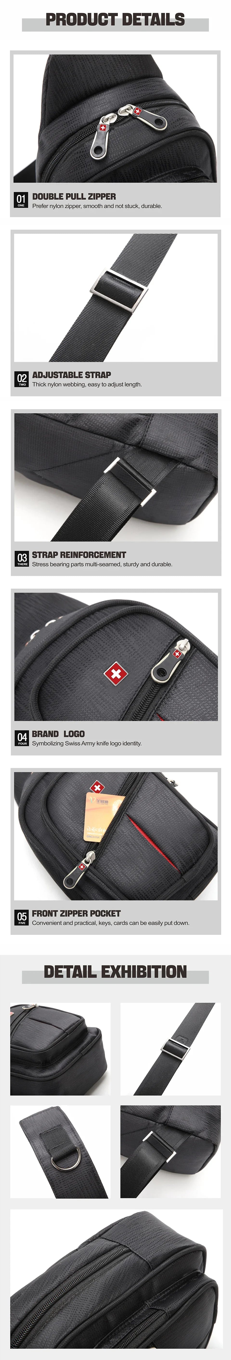 SM Chest Sling Water Proof Large Space Travel Bag