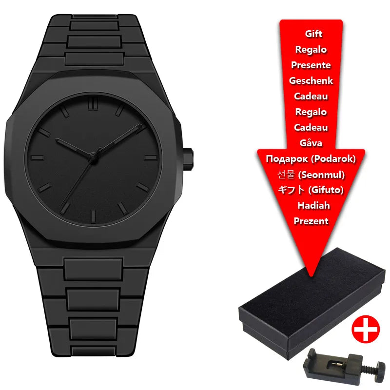 Arabic Styled Numeral Dial Minimalist Plastic Waterproof Watch
