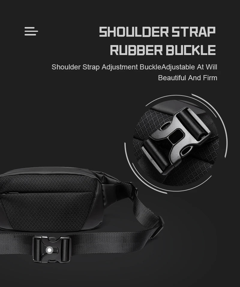 Waterproof Chest Bag, Solid Crossbody Bag for Travel & Sports