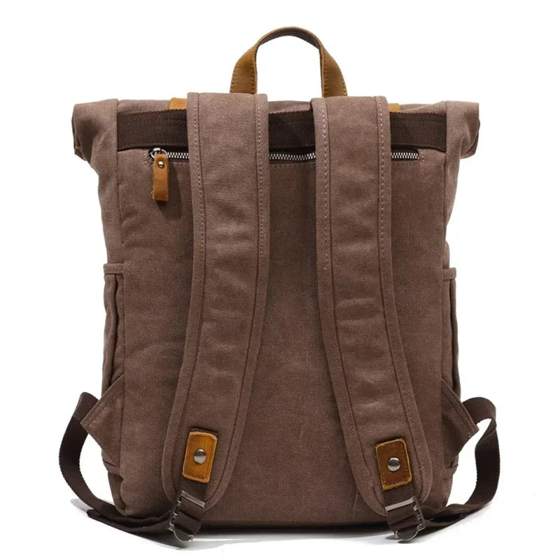 Canvas Leather Backpack