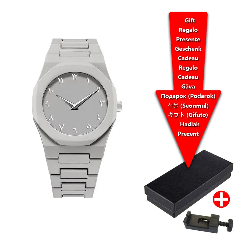 Arabic Styled Numeral Dial Minimalist Plastic Waterproof Watch