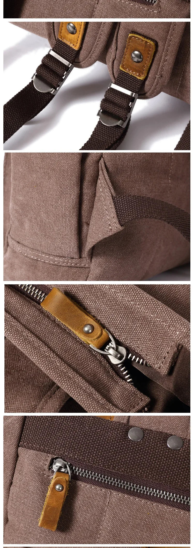 Canvas Leather Backpack
