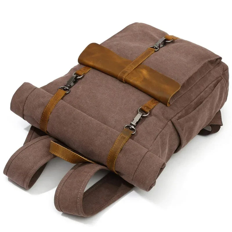 Canvas Leather Backpack