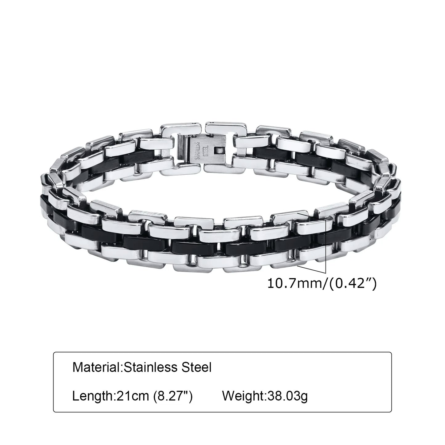 Vnox Stylish Strap Chain Bracelets