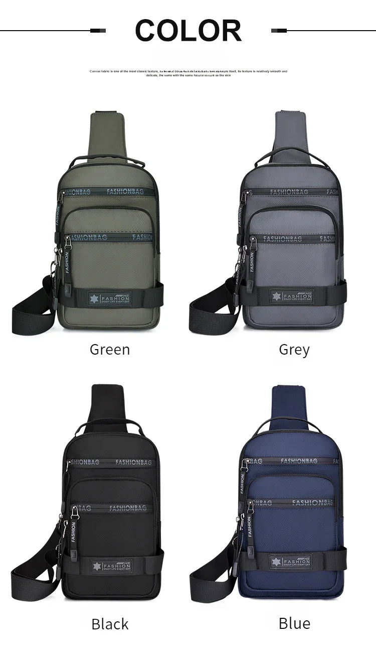 Chest, Crossbody & Shoulder Bag for Lightweight Travel or Daily Use