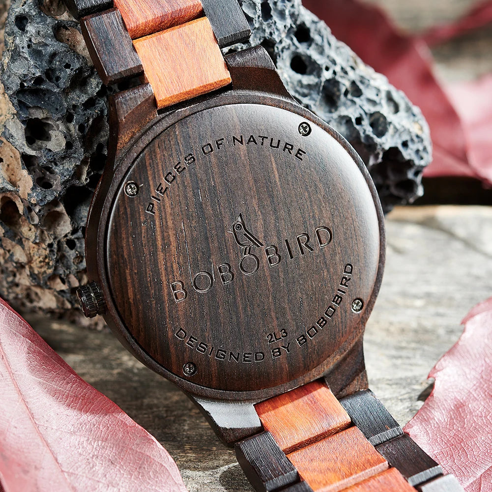 BBRD Leaf Dial Wooden Wristwatch