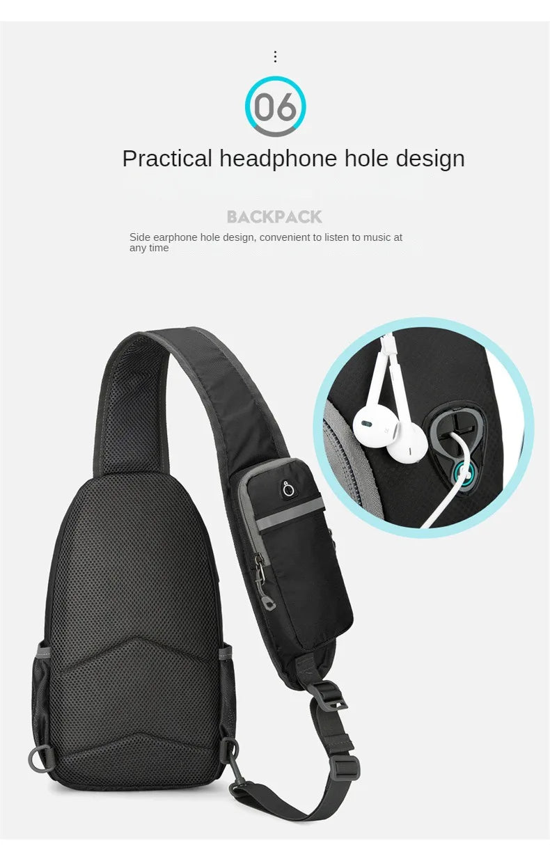 Shoulder Backpack Sling & Chest Crossbody Bag
