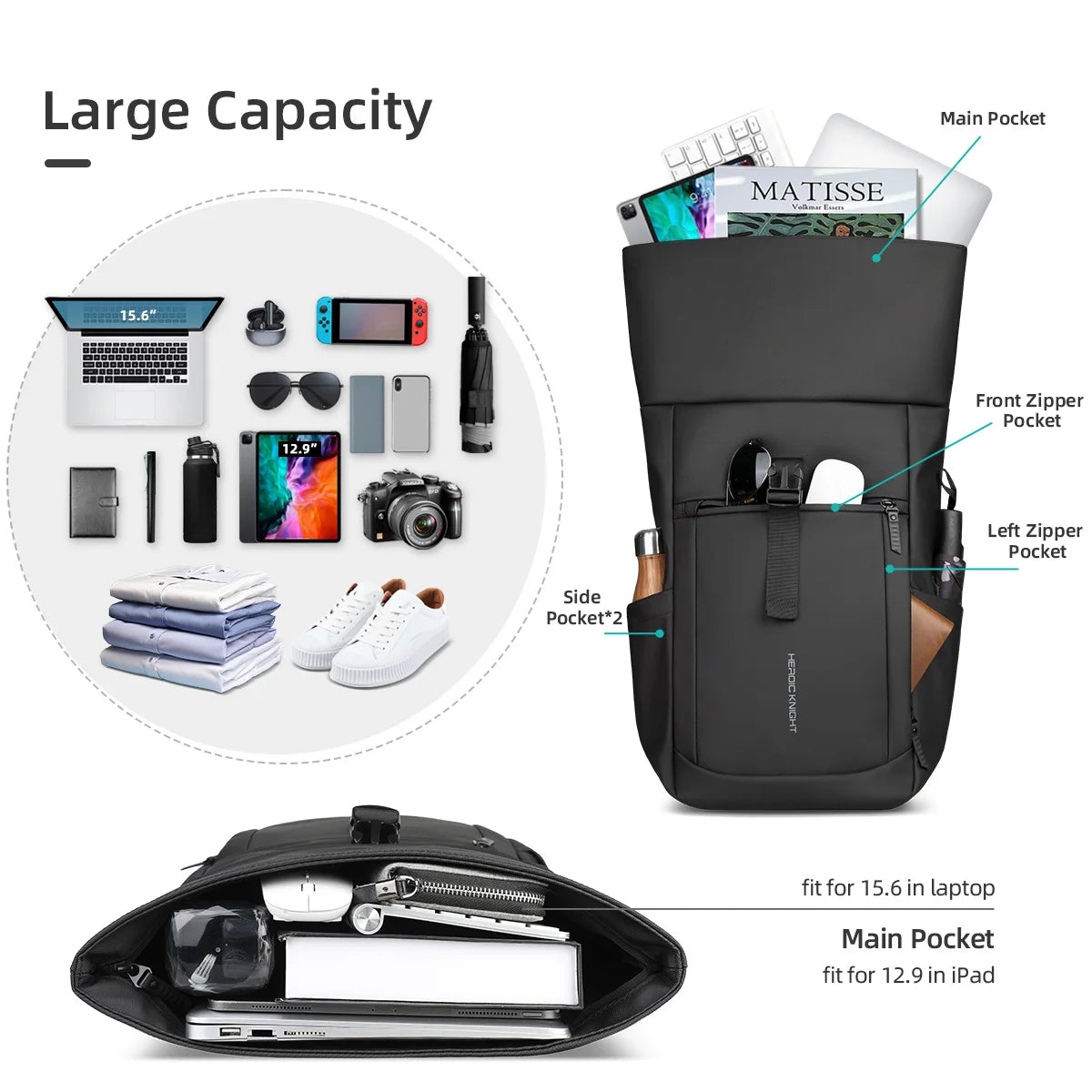 Heric Rolltop Backpack