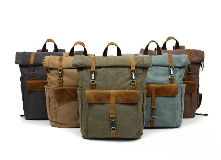 Canvas Leather Backpack