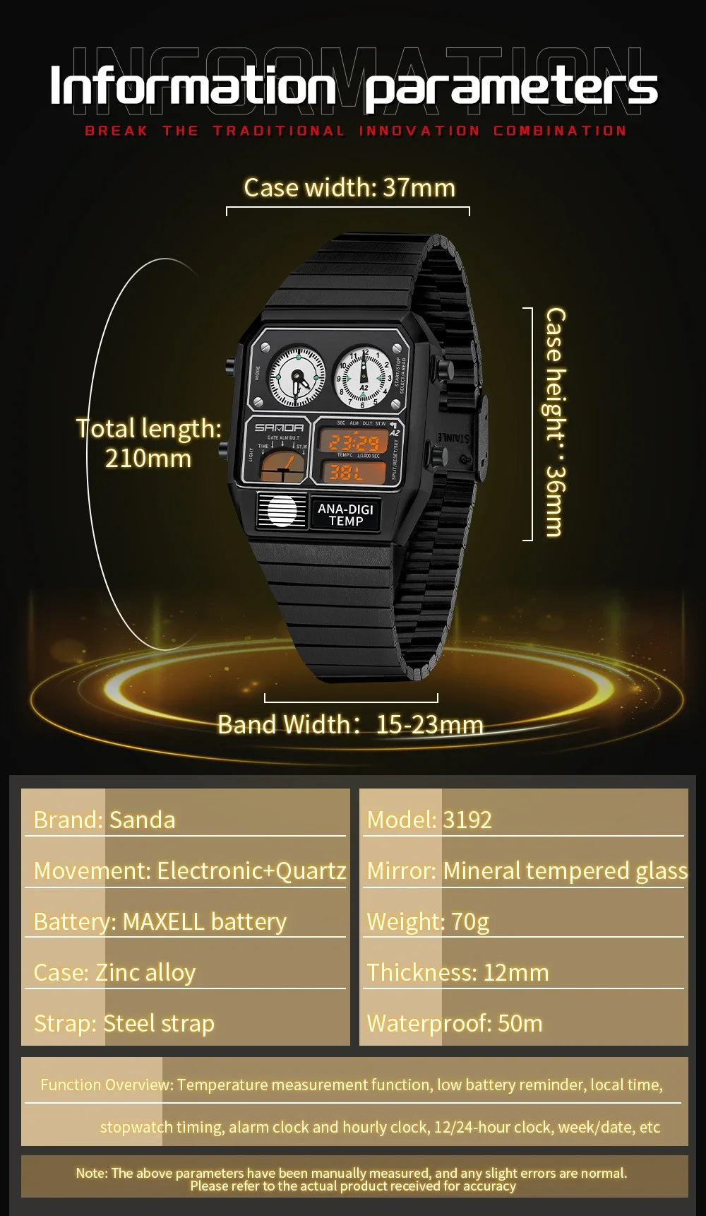 SAND Dual Monitor Electronic LED Night Watch