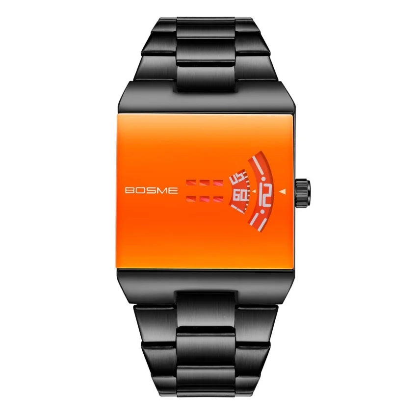 Fashion Square Men Clock Digital Waterproof Stainless Steel Elegant Man Wristwatch Quartz Casual Business Men's Watches Reloj