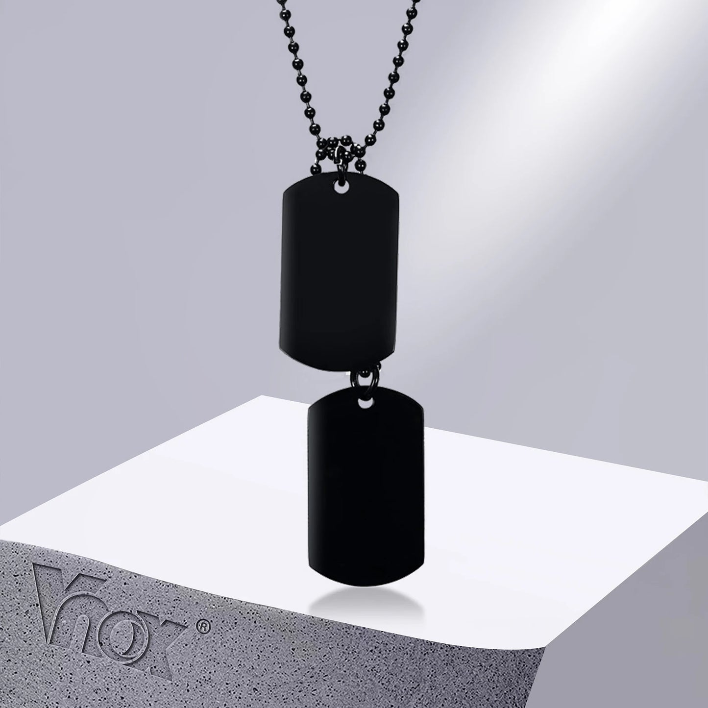 Vnox Stainless Steel Double Dog Tag
