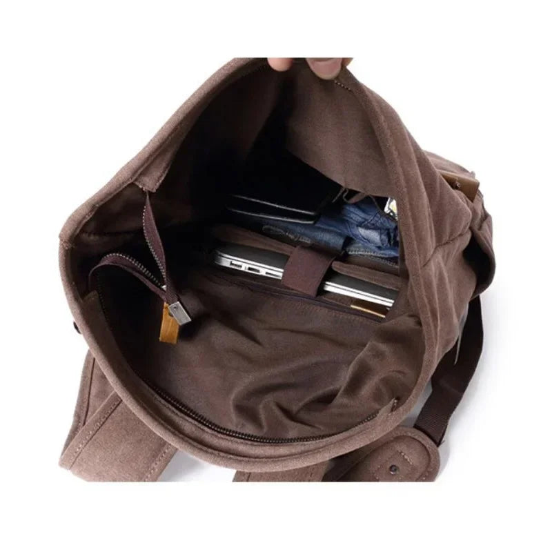 Canvas Leather Backpack