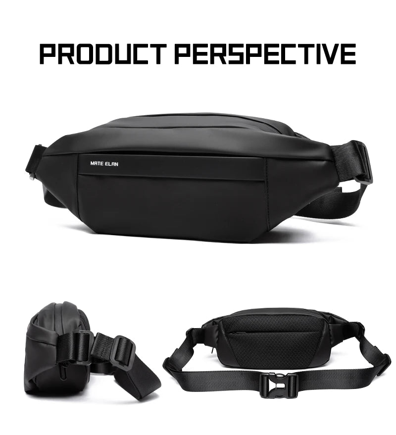 Waterproof Chest Bag, Solid Crossbody Bag for Travel & Sports