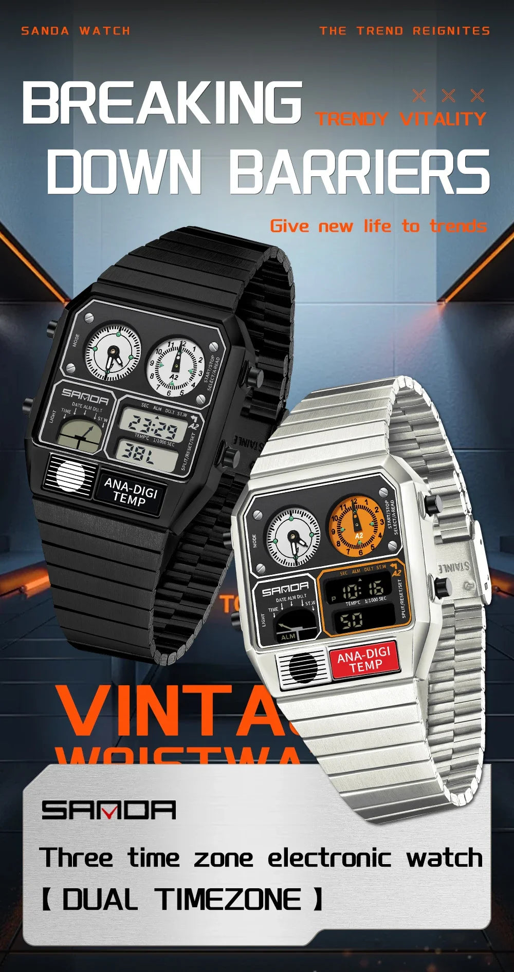 SAND Dual Monitor Electronic LED Night Watch