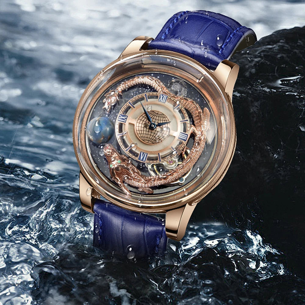 Pindu Luxury Casual Top Brand Business Luminous Leather Watch